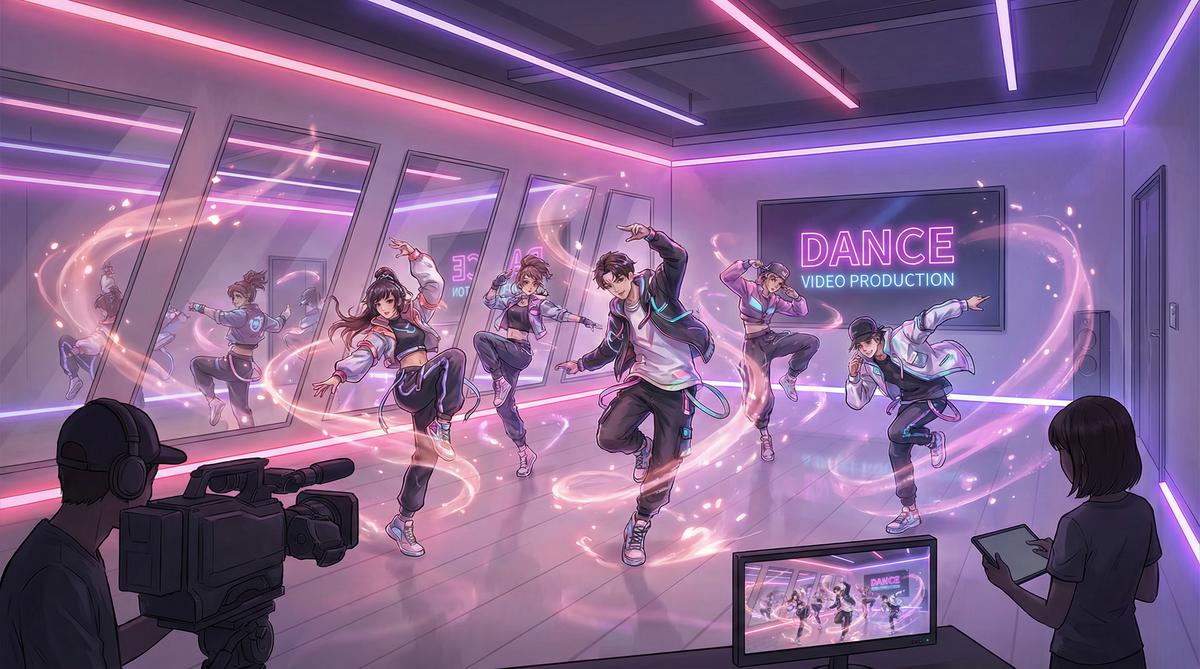 抖荫短视频舞蹈视频拍摄现场